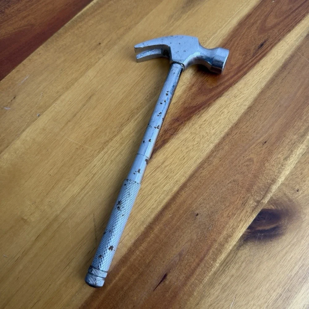 Rusted Metal Multi Tool Hammer‎ Screwdriver Utility Travel